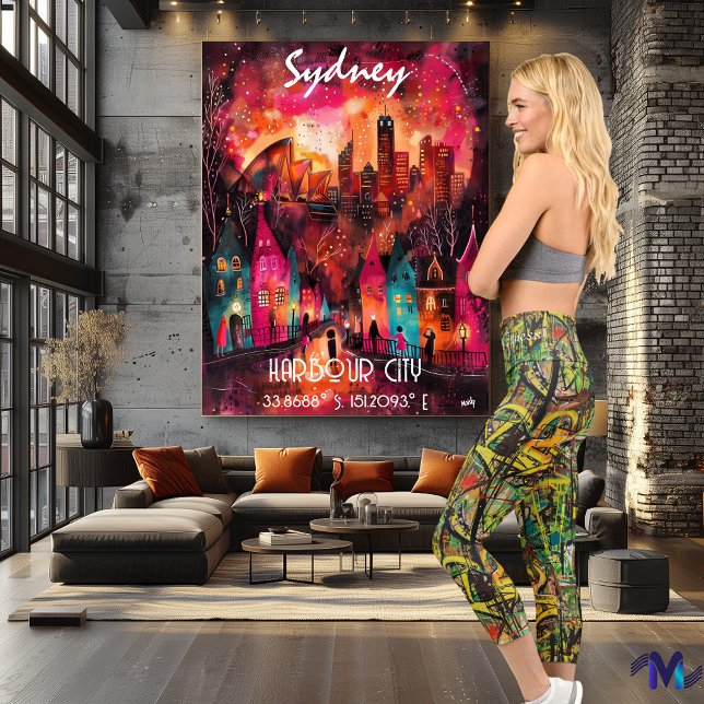 Urban Graffiti Energy – Bold Street yellow green Capri Leggings (Creator Uploaded)