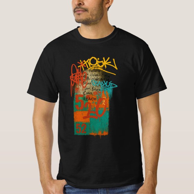 Urban Graffiti Fusion T-Shirt (Front)