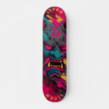 Urban Graffiti Oni Mask – Customisable Skate Deck