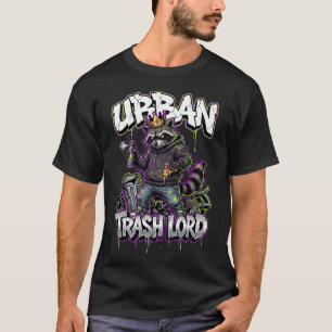 Urban Graffiti Raccoon Trash Lord Wall Art T-Shirt