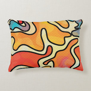 Urban Graffiti: Seamless Art Texture. Decorative Cushion
