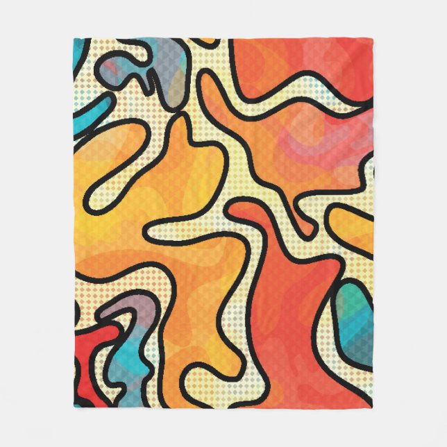Urban Graffiti: Seamless Art Texture. Fleece Blanket (Front)