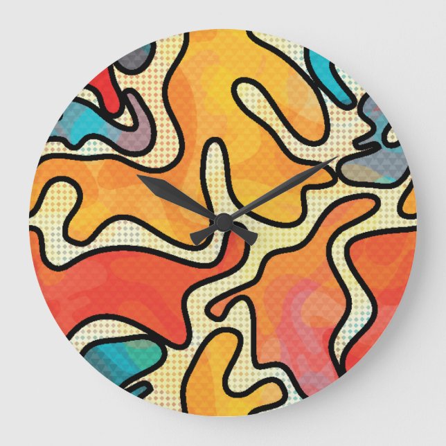 Urban Graffiti: Seamless Art Texture. Large Clock (Front)