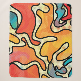 Urban Graffiti: Seamless Art Texture. Sherpa Blanket