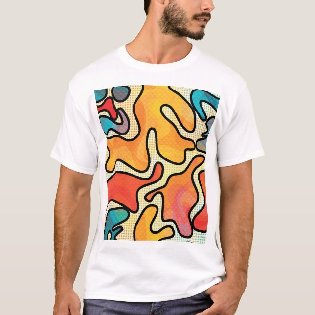 Urban Graffiti: Seamless Art Texture. T-Shirt (Front)