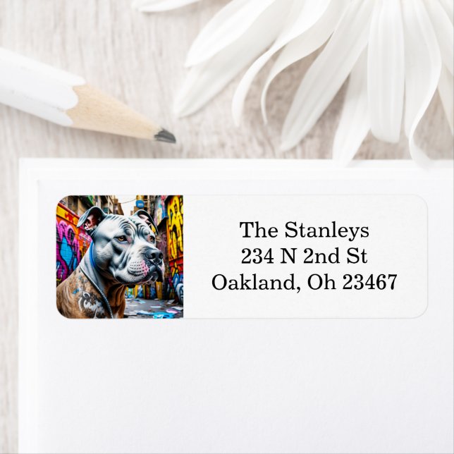 Urban Graffiti Street Art Pitbull (Insitu)