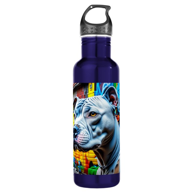 Urban Graffiti Street Art Pitbull 710 Ml Water Bottle (Front)