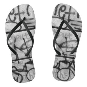 Urban Graffiti Style Flip Flops