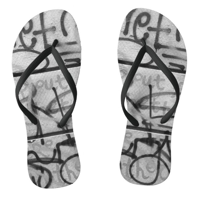 Urban Graffiti Style Flip Flops (Footbed)
