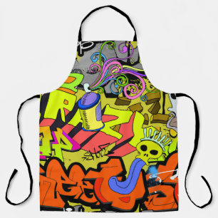 Urban Graffiti: Vintage Art Wall Apron