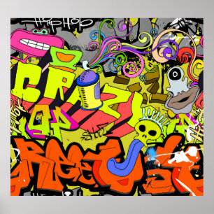 Urban Graffiti: Vintage Art Wall Poster