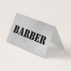 Urban Grey Barber Folded Business Card