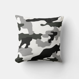 Urban grey camouflage no. 15 print cushion