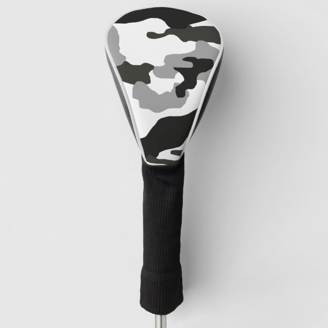 Urban grey camouflage no. 15 print   golf head cover (Front)