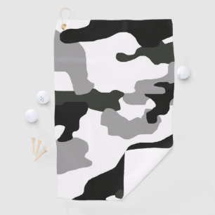 Urban grey camouflage no. 15 print golf towel