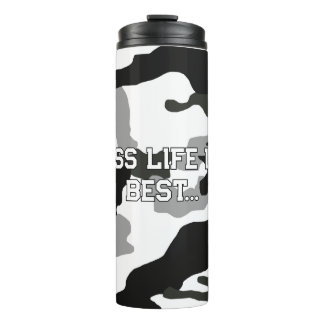 Urban grey camouflage no. 15 print thermal tumbler