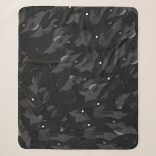 Urban Grey Camouflage Pattern Sherpa Blanket
