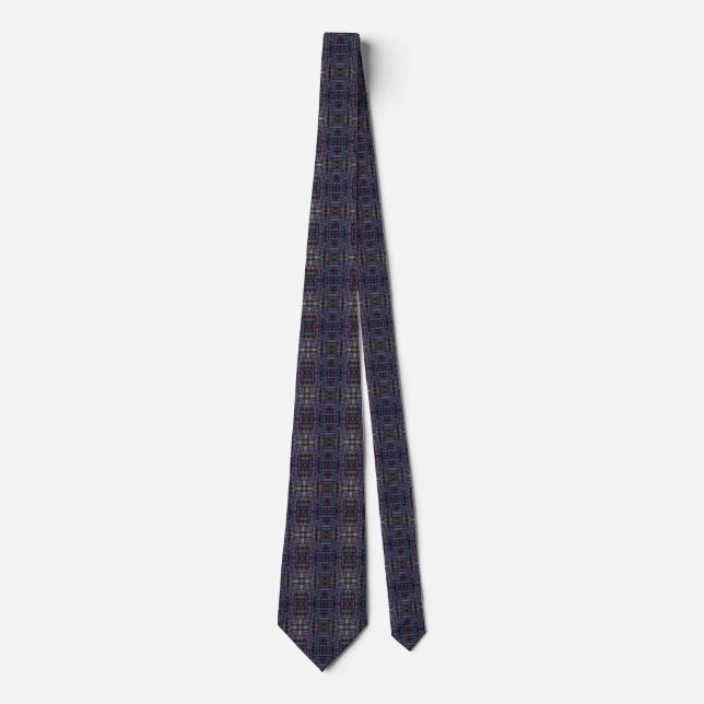 Urban Grid – Subtle Geometric Weave Tie (Front)