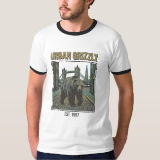 Urban Grizzly Vintage Streetcore Wildlife T-Shirt