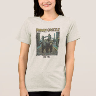 Urban Grizzly Vintage Streetcore Wildlife Tri-Blend Shirt