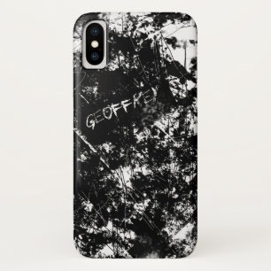 Urban Grunge Black and White Scratch Abstract Case-Mate iPhone Case