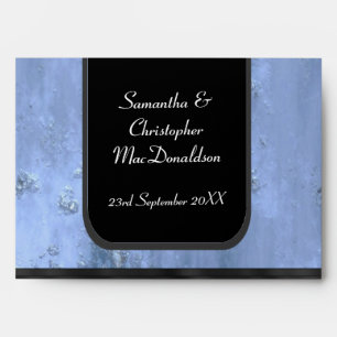 Urban grunge blue rusty metal envelopes