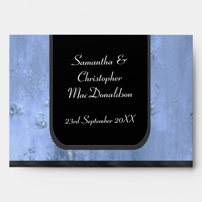 Urban grunge blue rusty metal envelopes (Front)