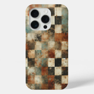Urban Grunge Checkerboard Phone Case - Artistic 