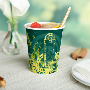 Urban Grunge Y2K Abstract Cyberpunk City Paper Cups