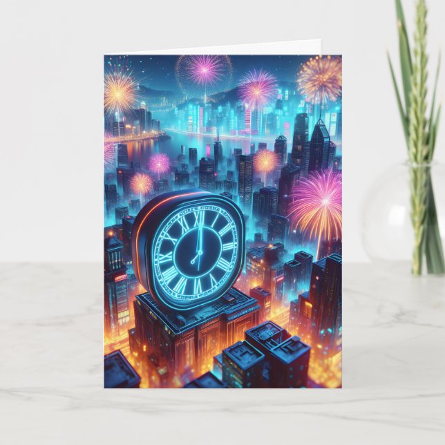 Urban Happy New Year  Holiday Card (Front)