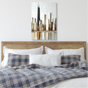 Urban Harmony Minimalist Cityscape Canvas Print