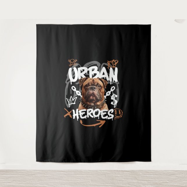 Urban Heroes Dog Tapestry (Front)