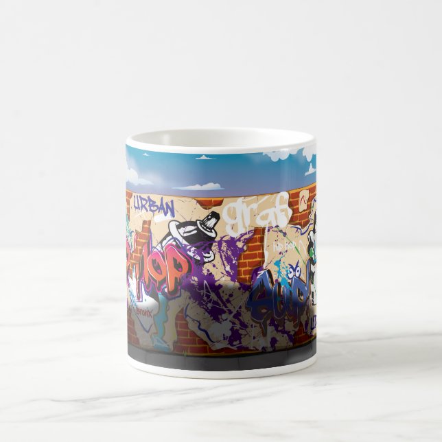 Urban Hip Hop Graffiti Wall. Coffee Mug (Center)