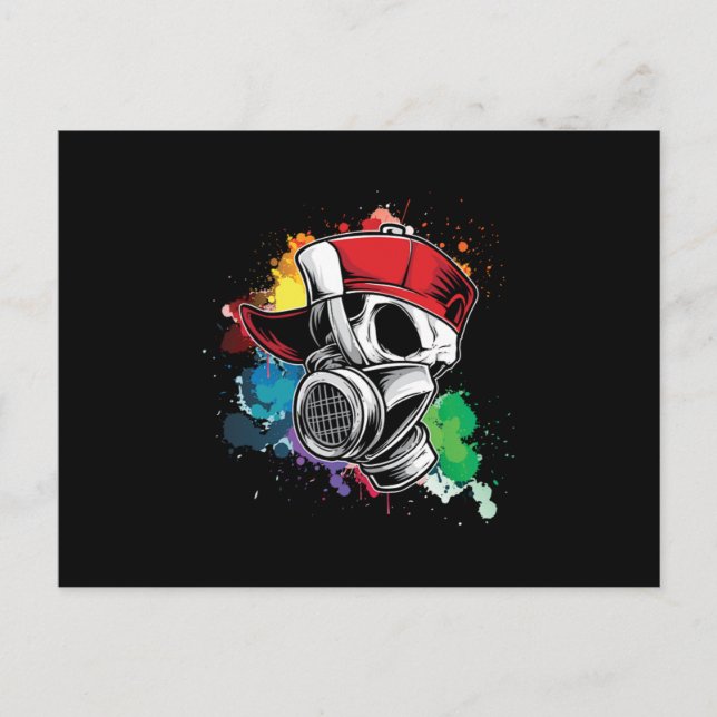Urban Hip Hop Paint Splatter Spray Paint Graffiti  Postcard (Front)