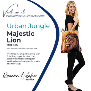 Urban Jungle Majestic Lion Tote Bag