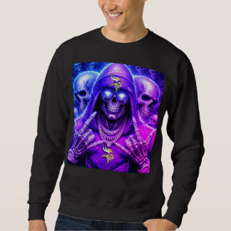 Urban Kings Skull with Golden Crown Graphic Sweatshirt