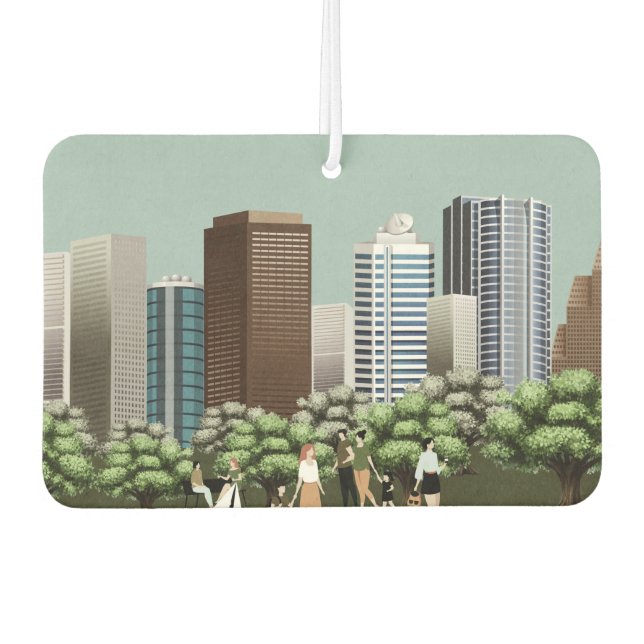 Urban landscape car air freshener (Front)