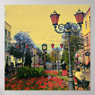 Urban Landscape Colourful Poster
