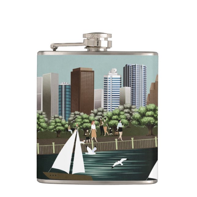 Urban landscape hip flask (Front)