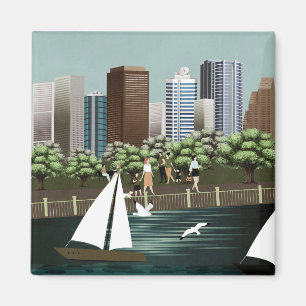 Urban landscape magnet