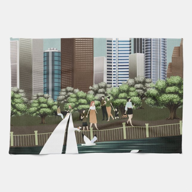 Urban landscape tea towel (Horizontal)