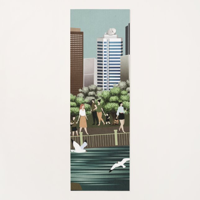 Urban landscape yoga mat (Front)
