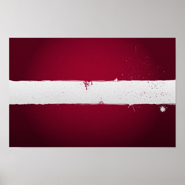 Urban Latvia Flag Poster (Front)