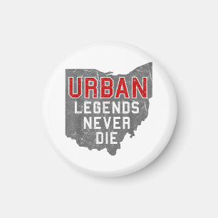 Urban Legends Never Die State of Ohio Distressed  Magnet