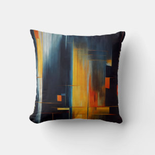 Urban Lights Abstract Geometry Cushion