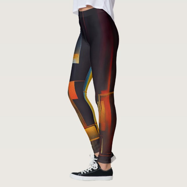 Urban Lights Abstract Geometry Leggings (Left)
