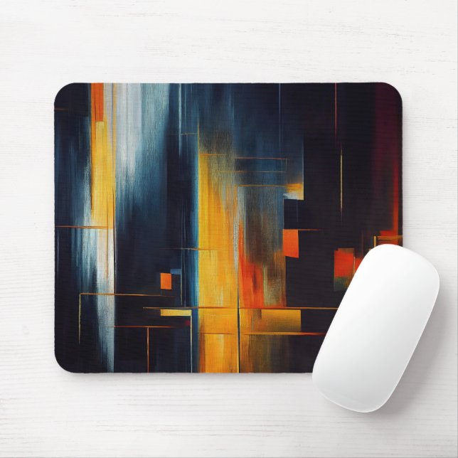 Urban Lights Abstract Geometry Mouse Pad (With Mouse)