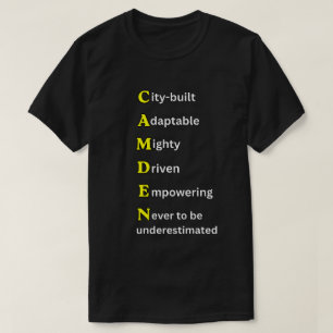 URBAN LOVE Men's unisex Black yellow Hometown T-Shirt