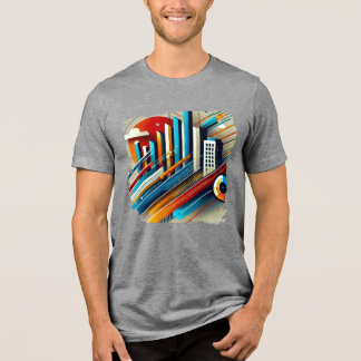 Urban Matrix – Digital Graffiti Abstract T-Shirt Tri-Blend Shirt