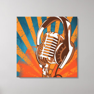 Urban Microphone Canvas Print